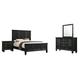Sandy Beach  California King Bedroom Set Black