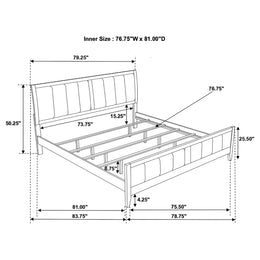 Carlton Wood California King Panel Bed Cappuccino