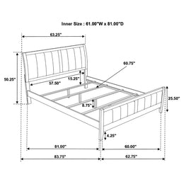 Carlton Wood California King Panel Bed Cappuccino
