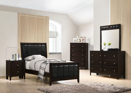 Carlton  California King Bedroom Set Cappuccino