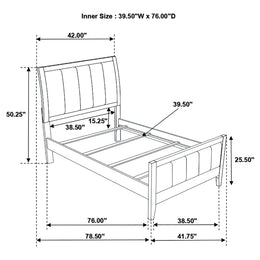 Carlton Wood California King Panel Bed Cappuccino