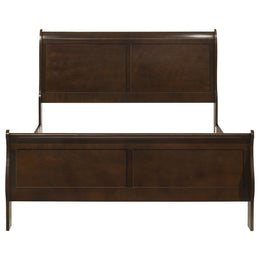 Louis Philippe 47-inch  Sleigh Panel Bed White