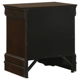 Louis Philippe 2-drawer Nightstand Bedside Table White