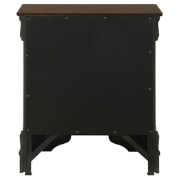 Louis Philippe 2-drawer Nightstand Bedside Table White