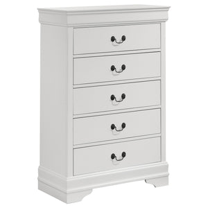 Louis Philippe 5-drawer Bedroom Chest Cappuccino