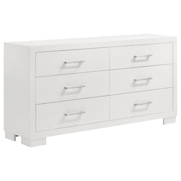 Jessica 5-piece Queen LED Bedroom Set Snow White