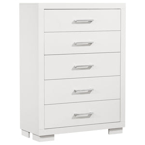 Jessica 5-drawer Bedroom Chest Cappuccino