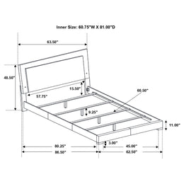 Felicity Wood California King LED Panel Bed White High Gloss