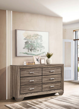 Kauffman 6-drawer Dresser Dark Cocoa