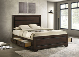 Kauffman Wood California King Panel Bed Dark Cocoa