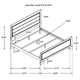 Kauffman Wood California King Panel Bed Dark Cocoa