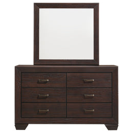 Kauffman 6-drawer Dresser Dark Cocoa