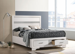 Miranda 51-inch Wood California King Storage Panel Bed Black