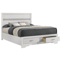 Miranda 51-inch Wood California King Storage Panel Bed Black
