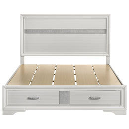 Miranda 51-inch Wood California King Storage Panel Bed Black