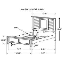 Franco   Bedroom Set Distressed White