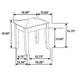 Barzini 7-drawer Vanity Set with Lighting White