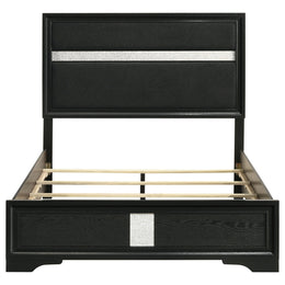 Miranda 51-inch Wood California King Storage Panel Bed Black