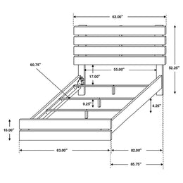 Brantford Wood  Panel Bed Barrel Oak