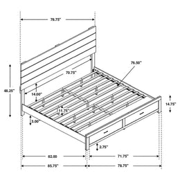 Brantford Wood  Panel Bed Barrel Oak