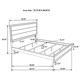 Watson Wood California King Panel Bed Grey Oak