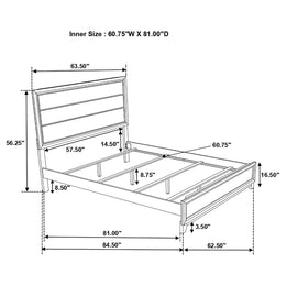 Watson Wood California King Panel Bed Grey Oak