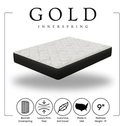 GOLD - 9" Inner Spring - Twin, Full, Queen, King