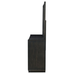 Leandro 8-drawer Bedroom Dresser with Mirror Burnished Black