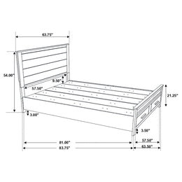 Woodmont California King Storage Bed Rustic Golden Brown