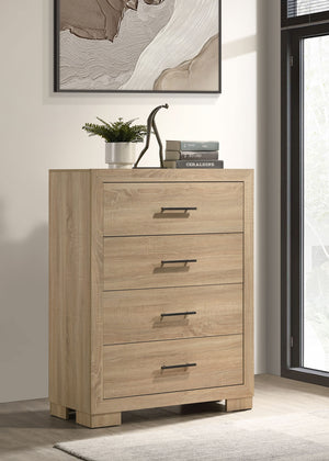 Arielle 4-drawer Bedroom Chest of Drawers Light Oak