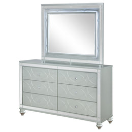 Gunnison 6-drawer Dresser Silver Metallic