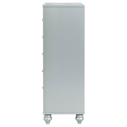 Gunnison 5-drawer Bedroom Chest Silver Metallic