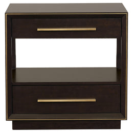 Durango 2-drawer Nightstand Bedside Table Taupe Oak