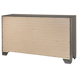 Wright 6-drawer Dresser and Mirror Brown Oak
