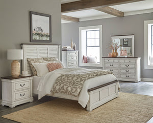 Hillcrest   Bedroom Set Distressed White