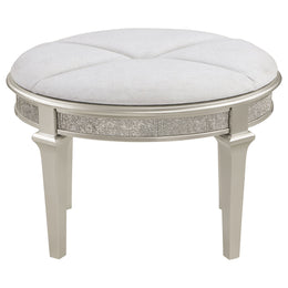 Evangeline 4-drawer Vanity Desk Makeup Table Silver Oak
