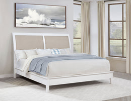 Bexhill 56-inch Upholstered California King Panel Bed White
