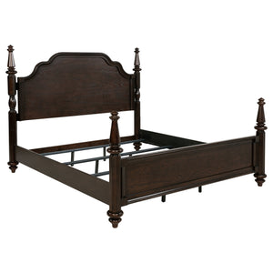 Andover 63-inch Four Poster Bed Dark Oak