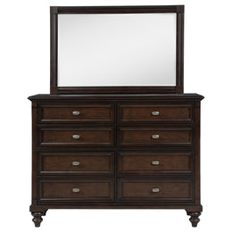 Andover 8-drawer Dresser and Mirror Dark Oak