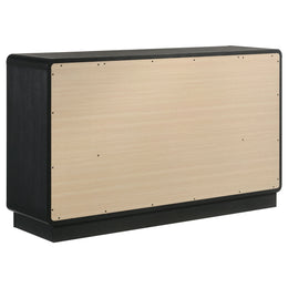 Cavelle 6-drawer Dresser and Mirror Black
