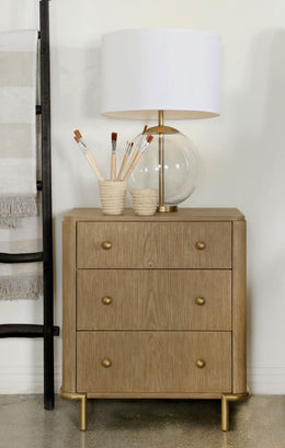 Arini 3-drawer Nightstand Black
