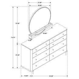 Arini 8-drawer Dresser Black