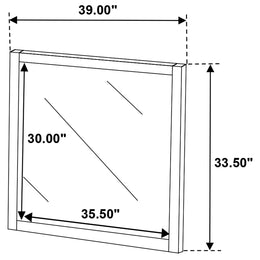 Wilkes Dresser Mirror Dark Cocoa