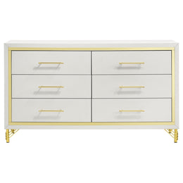 Lucia   Bedroom Set Beige and White