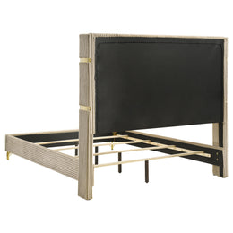 Lucia 61-inch Upholstered Wingback Bed Beige