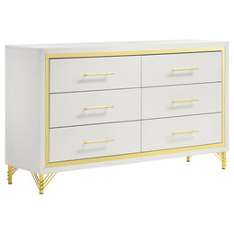 Lucia   Bedroom Set Beige and White