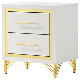 Lucia 2-drawer Nightstand Bedside Table Black