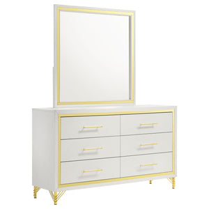 Lucia 6-drawer Dresser Cabinet White