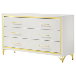Lucia 6-drawer Dresser Cabinet White