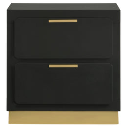Caraway 2-drawer Nightstand Black
